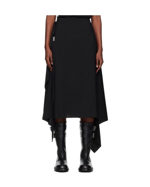 Ann Demeulemeester Black Ylva Wrap Skirt