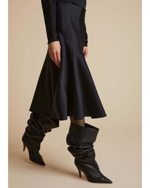 Khaite Black Lennox Skirt