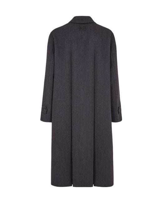 Fendi Blue Single Breasted Tailored Coat for men