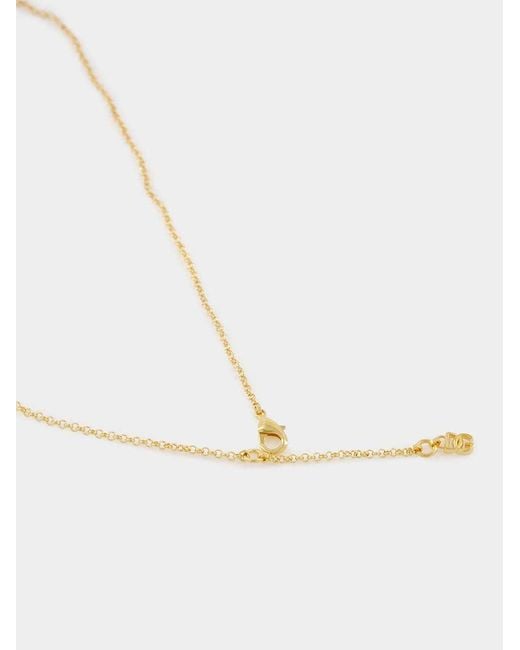 Dolce & Gabbana White Cross Charm Necklace