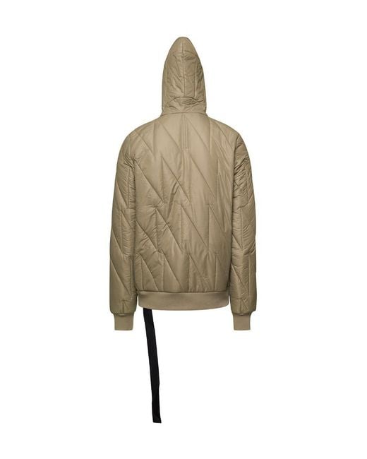 Rick Owens Natural Gimp Quilted Jacket for men