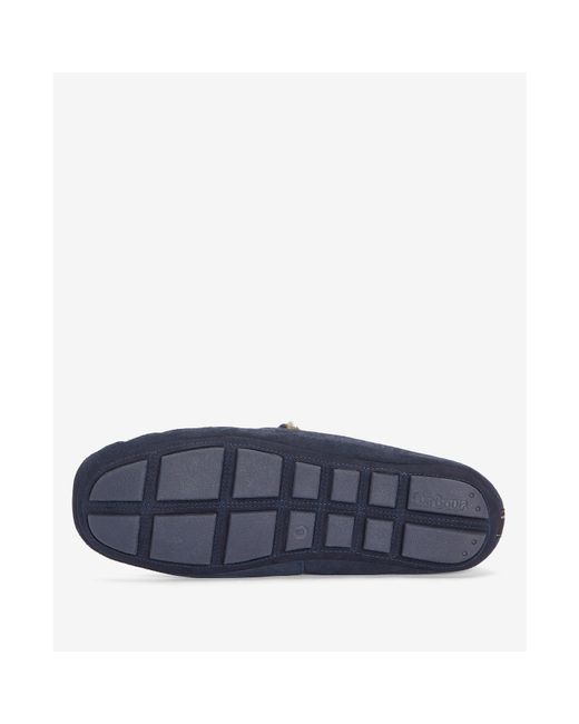 Barbour Blue Plaid Slippers for men