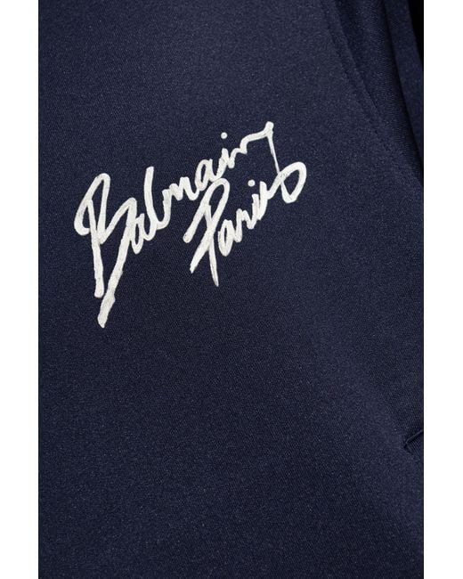 Balmain Blue High-Neck Long-Sleeved Casual Jacket for men