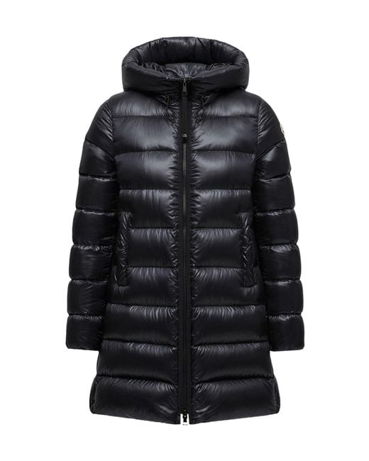 Moncler Black Suyenne Hooded Mid-Length Down Jacket