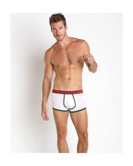 Emporio Armani White Logo Logo Boxers for men