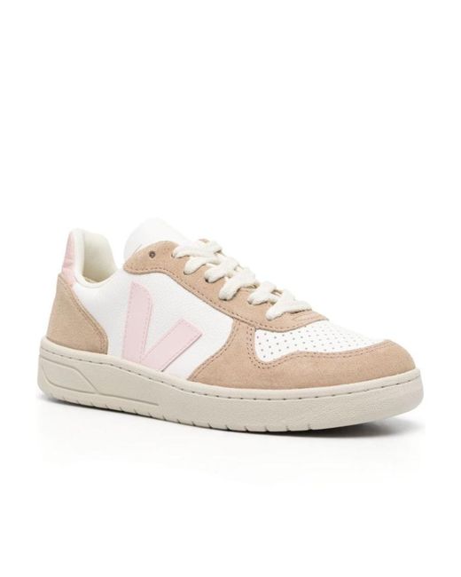 Veja Natural V-10 Chromefree Low-Top Sneakers