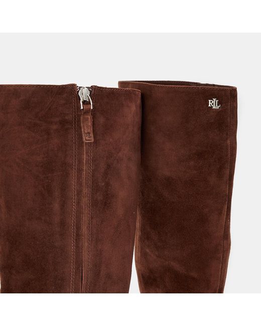 Ralph Lauren Brown Suede Knee-High Boot