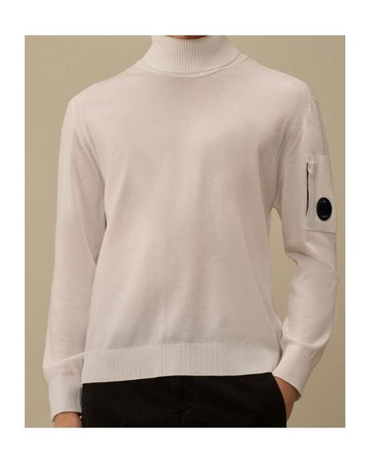 C P Company Natural Extrafine Half Zip Jumper for men