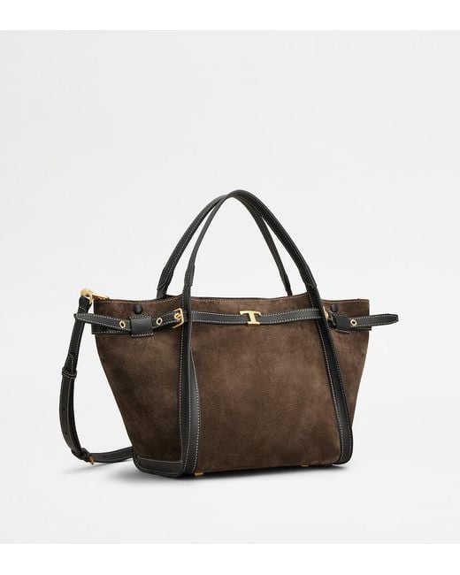 Tod's Brown T Signature Small Shoulder Bag