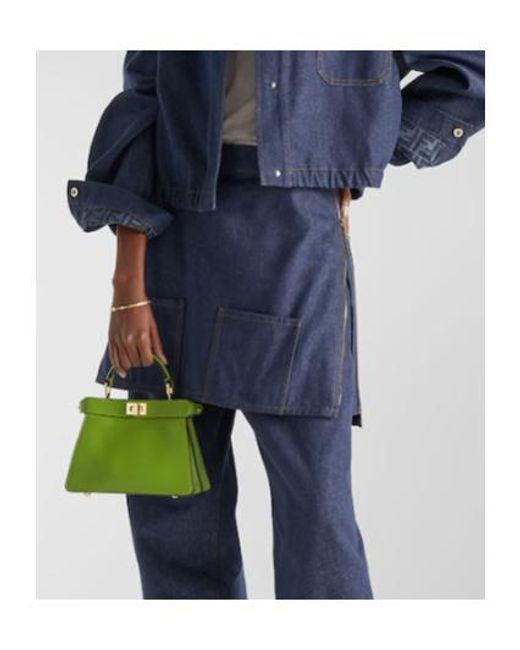 Fendi Blue Full-Zip Denim Mini Skirt