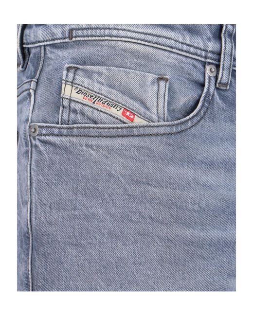 DIESEL Blue Logo Patch Jeans for men