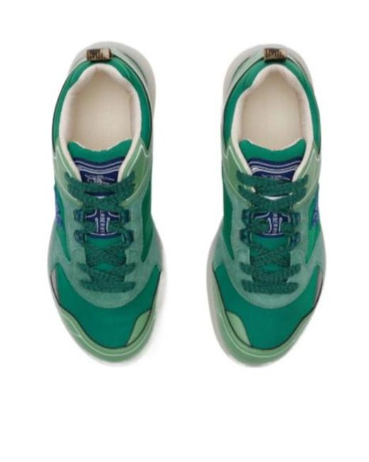Burberry Green Equestrian Knight Appliquéd Sneakers for men