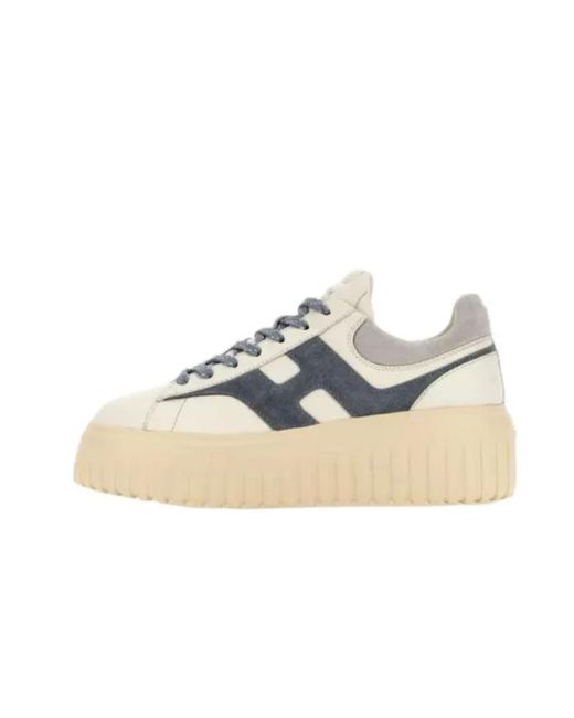 Hogan Blue Round-Toe Sneakers