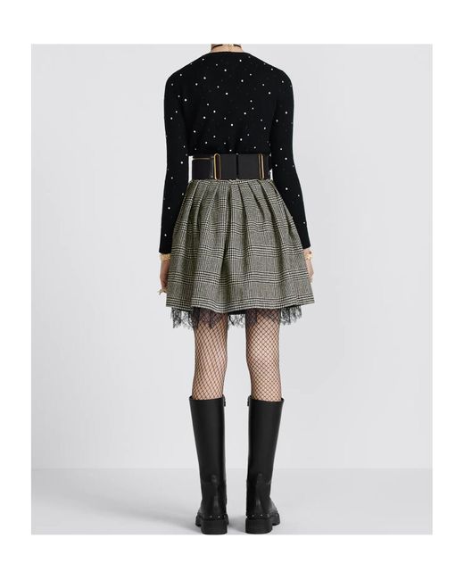 Dior Gray Pleated Short Skirt