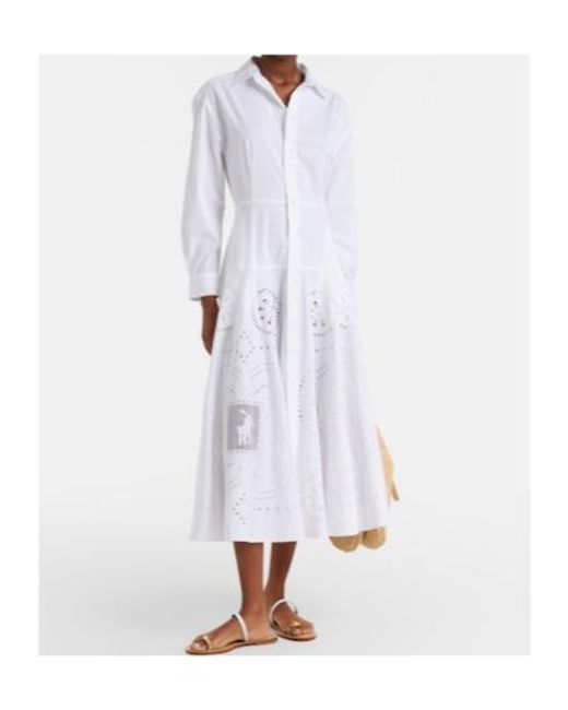 Polo Ralph Lauren White Broderie Anglaise Cotton Shirt Dress
