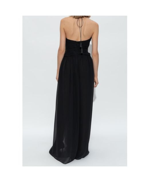 Tom Ford Black Cut-Out Strapless Maxi Dress