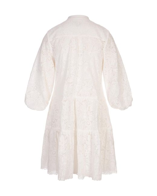 Erdem White Short Dresses
