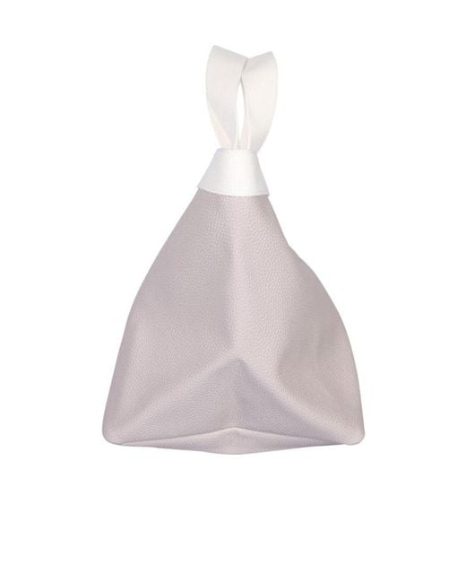 Herve Chapelier Pink Pebbled Texture Tote Bag