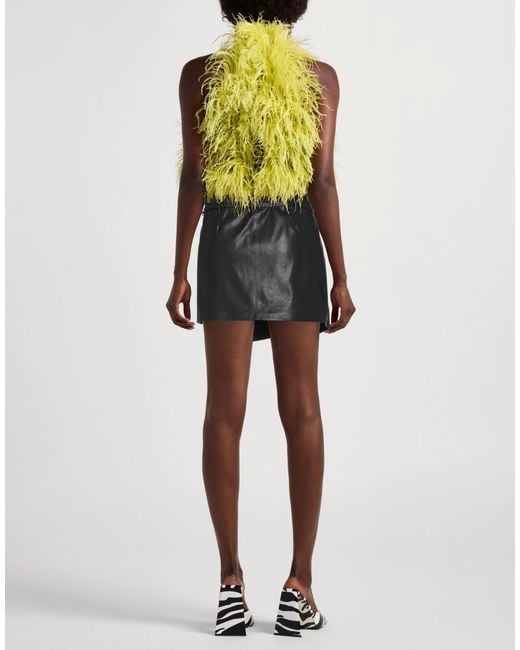 DIESEL Black Stylish Versatile Solid Color Leather Skirt