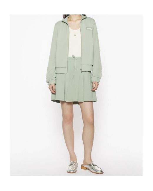Maison Kitsuné Green Flash Fox Mini Pleated Skirt