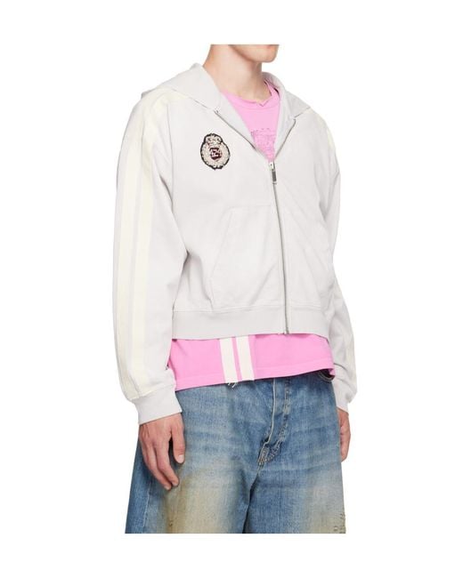 424 White Academy Hoodie for men