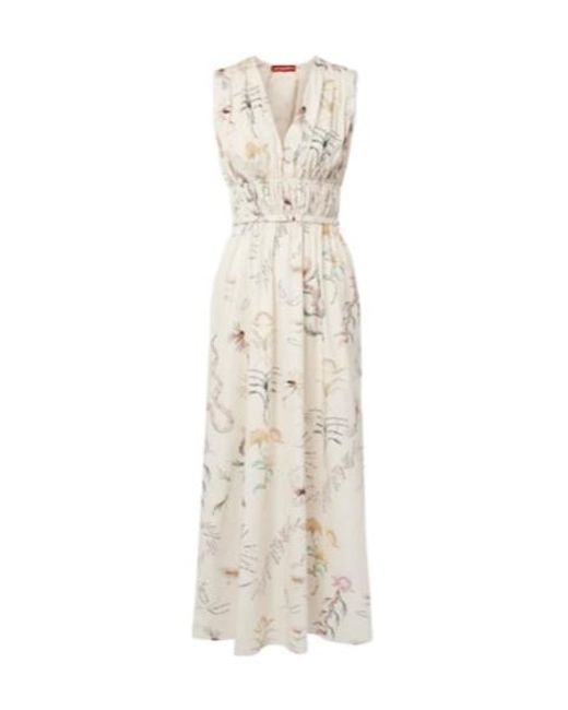 Altuzarra White Fie Printed Cotton-Blend Midi Dress