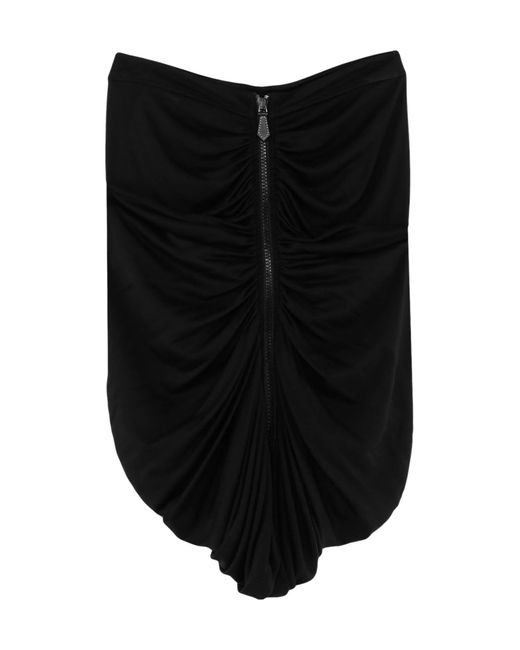 Burberry Black Solid Color Elastic Waist Midi Skirt