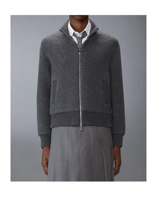 Thom Browne Gray Wool Jacket for men