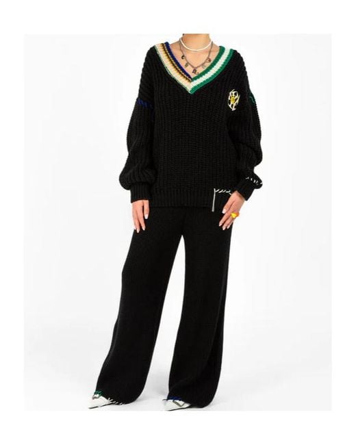 Barrow Black Graphic Knit Jumper