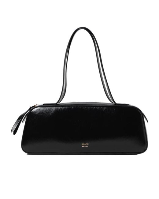 Khaite Black Simona Zipped Shoulder Bag