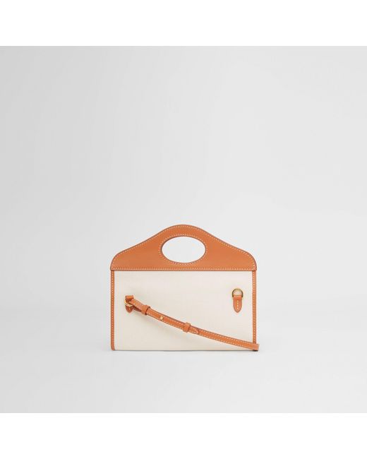 Burberry Brown Mini Two-Tone Pocket Bag