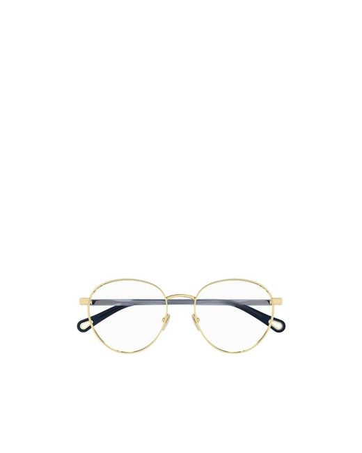 Chloé White Chloé Eyewear Round Frame Glasses