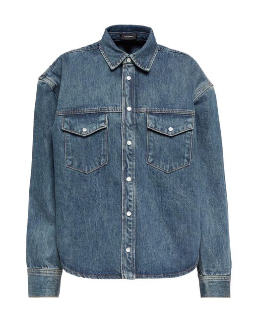 Wardrobe NYC Blue Denim Jacket With Chest Pockets