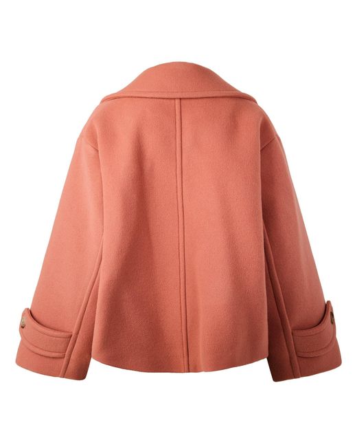 Chloé Red Ma96 Pea Coat