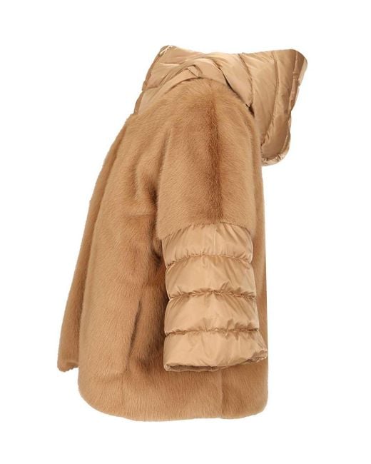 Herno Brown Satin Cape