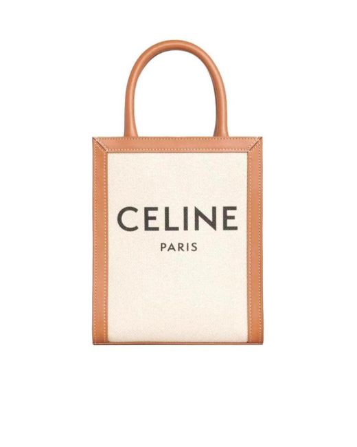 Céline Natural Mini Vertical Cabas