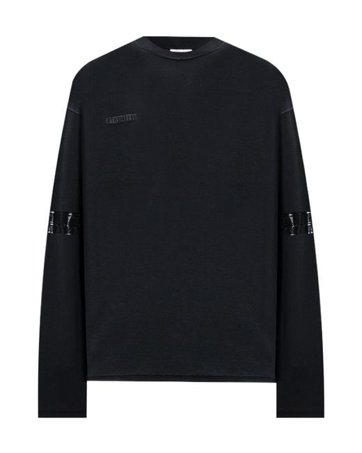 Vetements Black Crew Neck Long-Sleeved T-Shirt