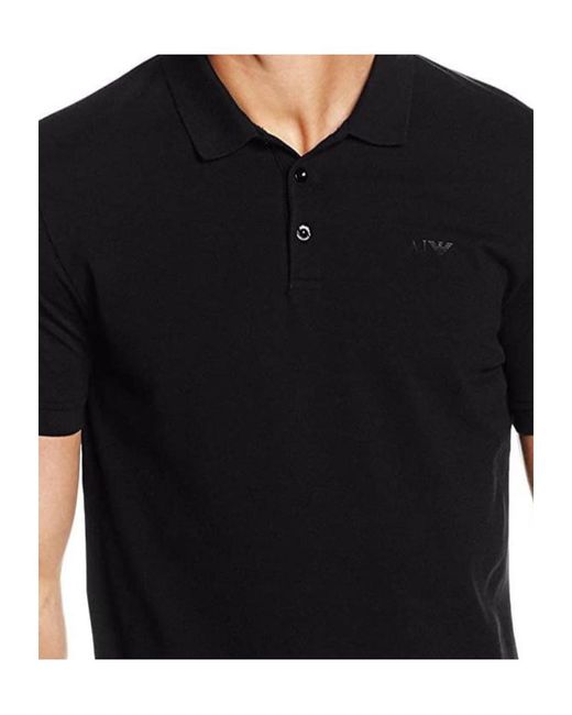 Armani Jeans Black Logo Polo Shirt for men