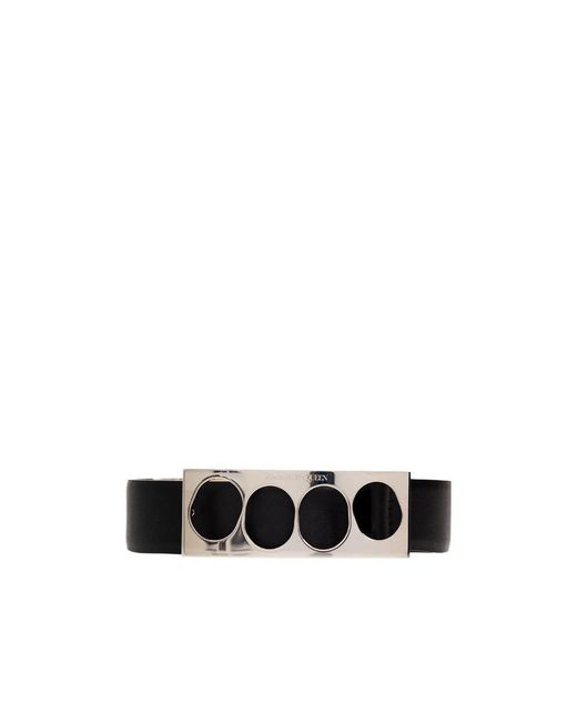 McQueen White The Grip Belt for men