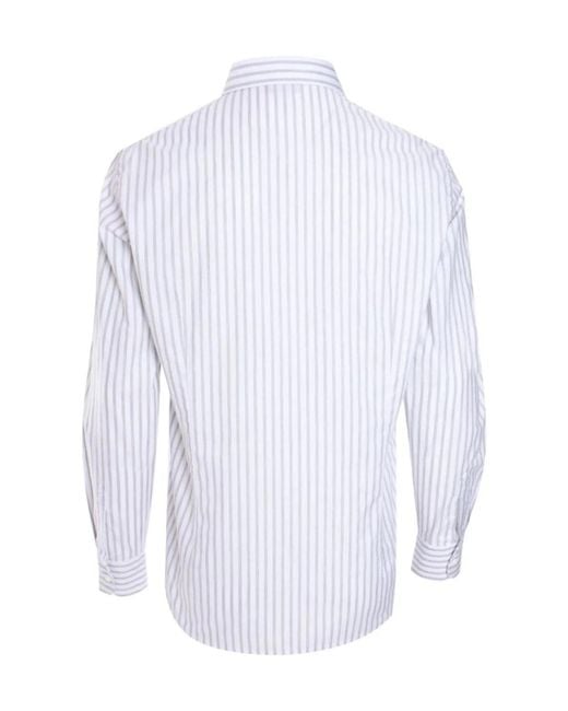 Peserico White Striped Shirt for men