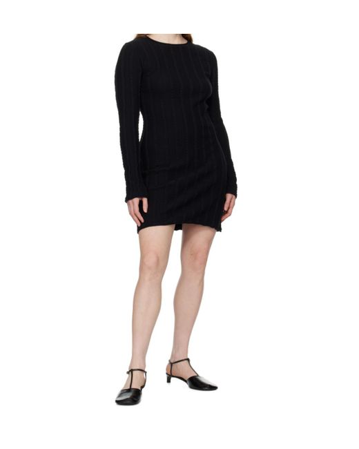 Filippa K Black Rolled Hem Dress