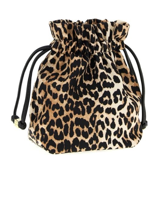 Ganni Black Printed Bou Bucket Pouch