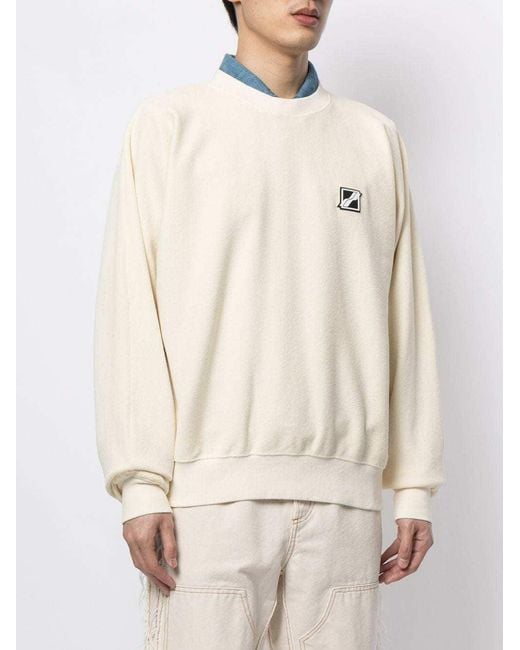 we11done White Logo-Patch Sweatshirt for men