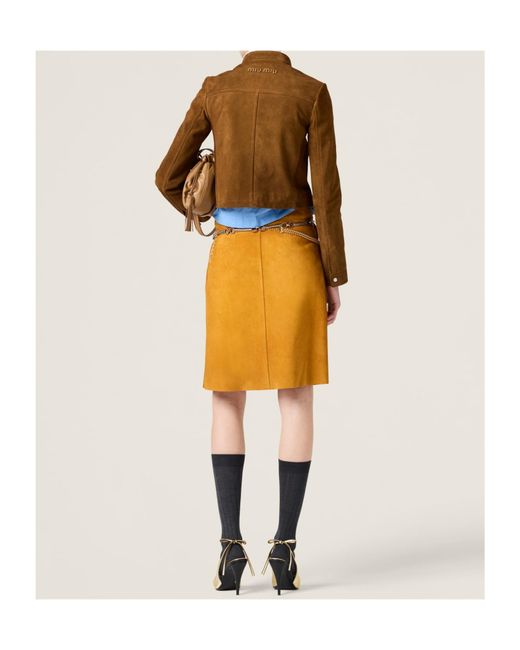 Miu Miu Brown Suede Jacket