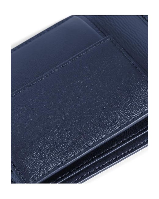 Balenciaga Blue Logo Printed Bifold Wallet for men
