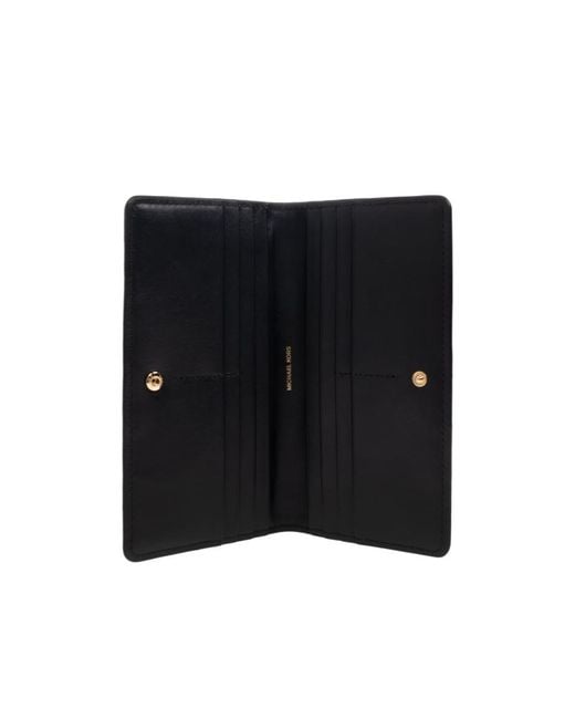 MICHAEL Michael Kors Black Bryant Large Pebbled Snap-Front Wallet