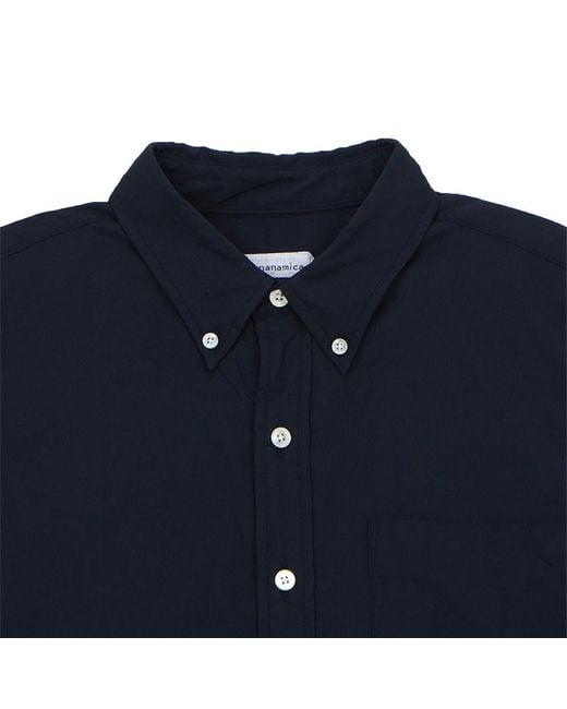 Nanamica Blue Lapel Long Sleeve Shirt