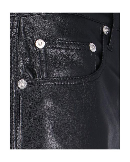 Nanushka Black High-Rise Straight-Leg Pants
