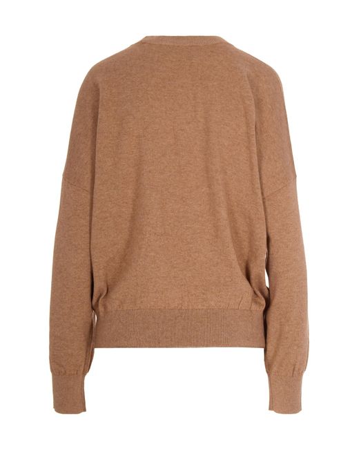 Isabel Marant Brown Isabel Marant Étoile Marisans Logo Intarsia Knitted Jumper
