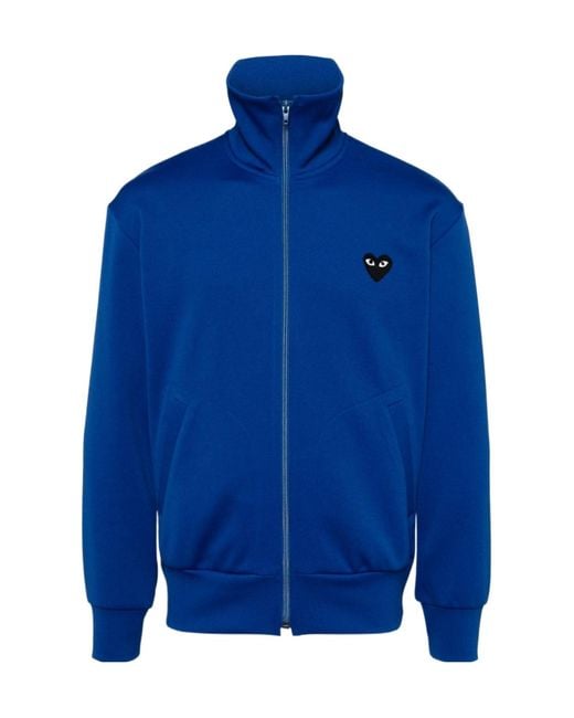 COMME DES GARÇONS PLAY Blue Long-Sleeved Sweater for men